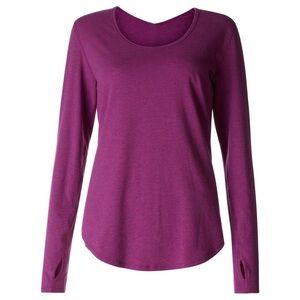 EUC Lululemon Yogini 5 Year Long Sleeve w Thumb Holes - Size 4 - Heathered Regal